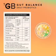 Gut Balance SuperGut Stick for Gut Health, Strong Digestion & Immunity Probiotics + Inulin + Vitamin C For Men & Women 3Bn CFU of Clinically Proven Strains 30 Days Pack