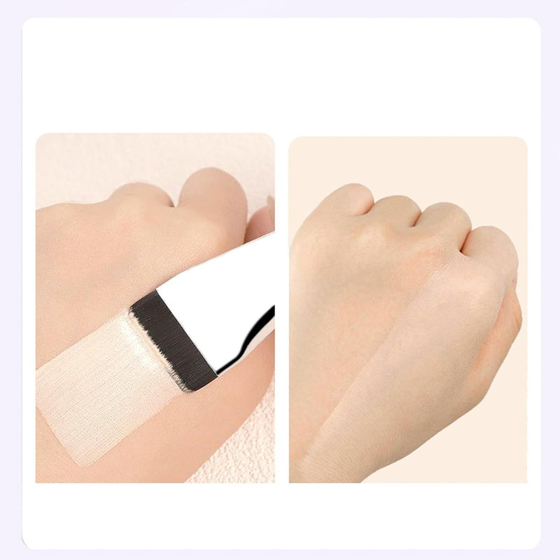 Oasisgalore Ultra Thin Flat Head Foundation Brush,Flat Foundation Brush for Liquid Makeup Soft Compact Flat Makeup Brush, Premium Flat Brush Makeup for Woman Girl (2 PCS)