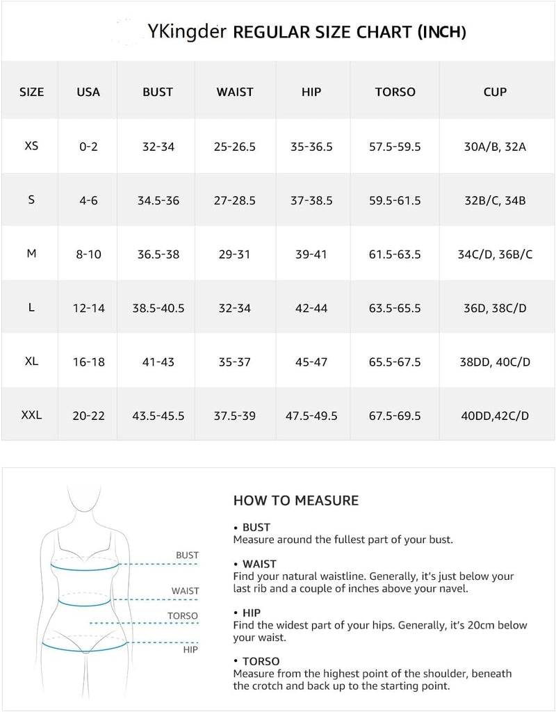 YKingder Women's Bikini Sets Two Piece Swimsuit High Waisted V Neck Twist Front Adjustable Spaghetti Straps Bathing Suit