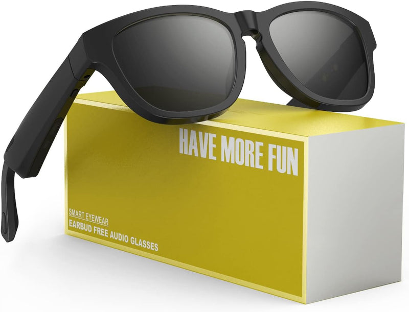 OKH Bluetooth Sunglasses with Polarized Lens, Wireless Smart Audio Glasses for Men Women, Open-Ear Headphones with Built-in Mic for Hands-Free Calling and Music