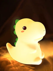 Cute Kids Night Light Night Lamp Night Lights for Kids Bedroom Toddler Baby Portable Silicone Battery Led Nightlight Nursery (Dinosaur) - Dinosaur