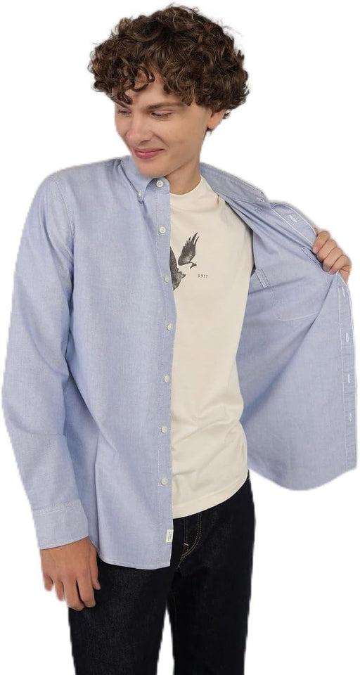 Mens Everyday Oxford Button-Up Shirt modern (pack of 1) - Blue