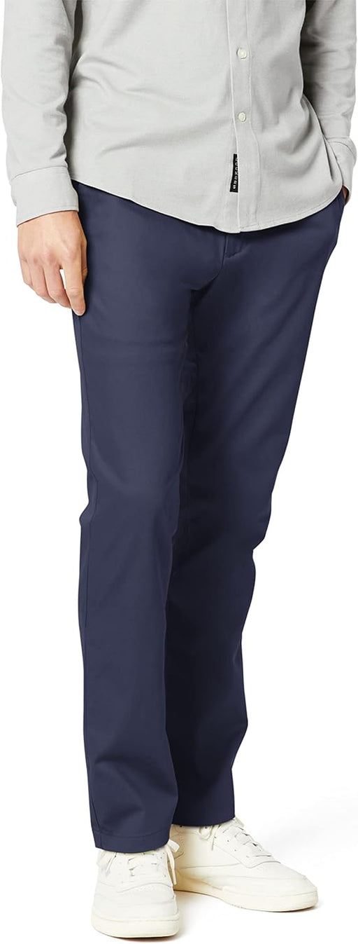 Men's Signature Khaki Slim Fit Pants Casual - Navy