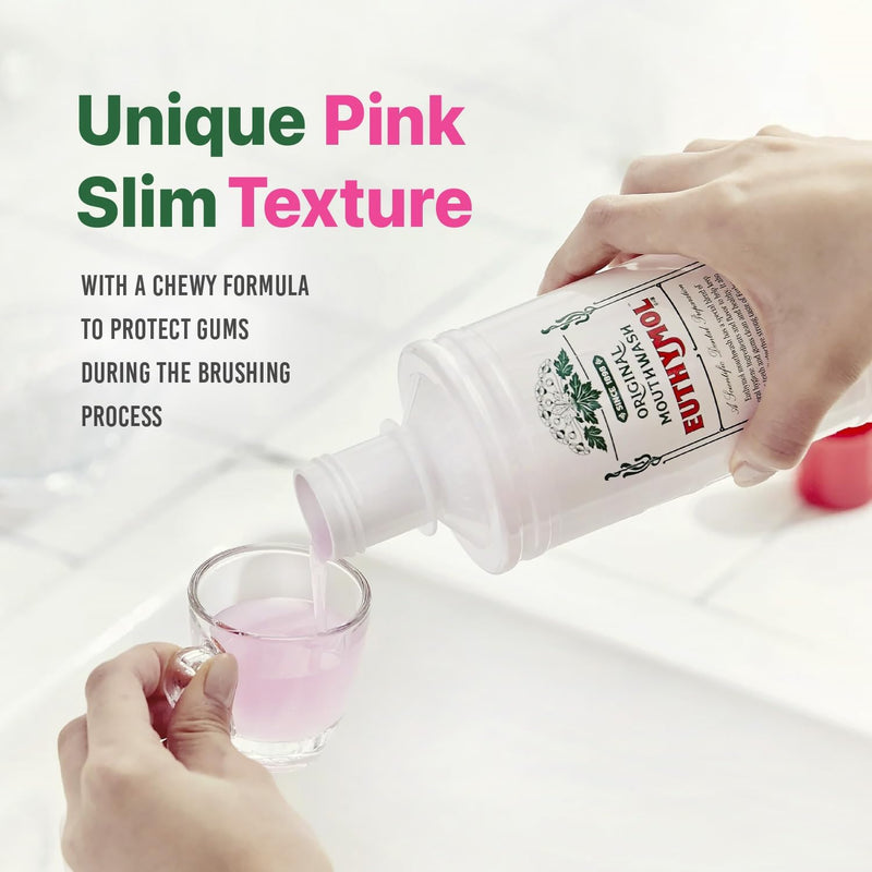 Mouthwash Original 500ml, Flouride Free Alcohol-Free, Distinctive Strong Taste Flavour, Reduce Plaque Gingival Clean Healty Teeth Gums, Freshens Breath Refreshing Daily Oral Dental Care - 500 ml