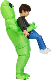 PINKE Kids Inflatable Alien Costume, Blow Up Alien Outfit for Children Halloween Prop Toy Cosplay Party Supplies, Halloween Costumes for Kids, One Size