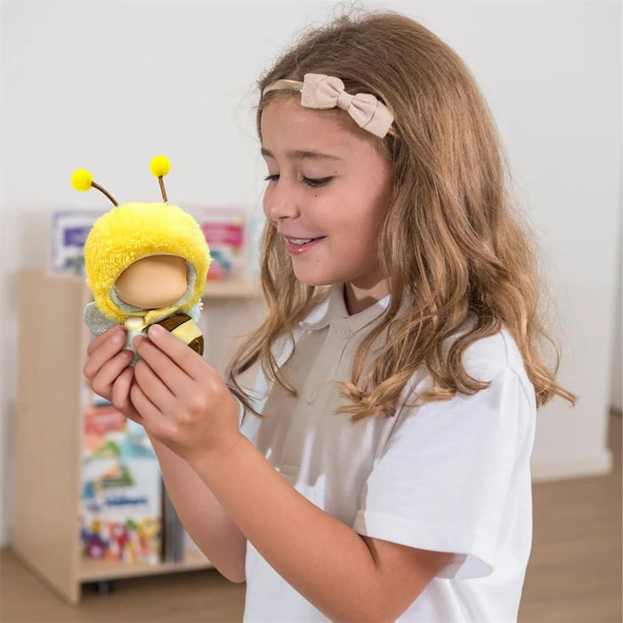 AZONEE Clothes for LABUBU Plush Doll, Fashion Doll Clothes for 17cm Dolls, Outfit Set Cute Theme Designer Plush Toys Dress Accessories for Collector Fans Display (Bee)