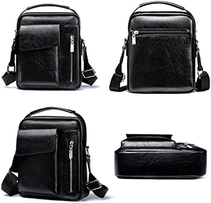 Shoulder Pack, Crossbody Bag for Men for Travel Business with Magnetic Buckle