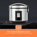 Geepas 1.8L Stainless Steel Rice Cooker- GRC4330| 700W, Non-Stick Inner Pot | Cook/Steam/Keep Warm Functions, Make Rice and Steam Healthy Vegetables | 2-Year Warranty