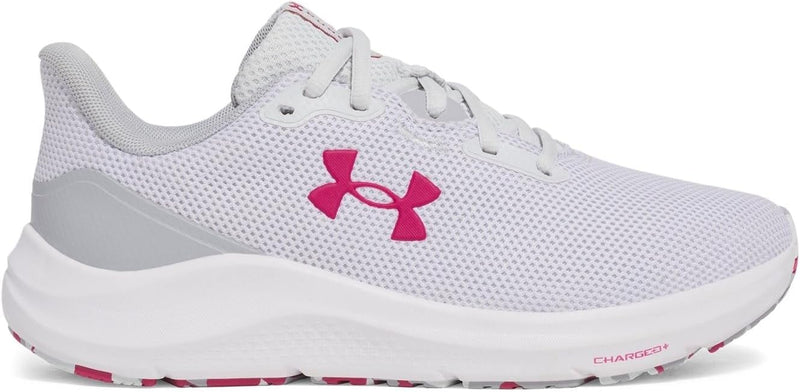Women's Ua W Charged Pursuit 4 Running Shoe - Distant Gray / Mod Gray / Shaded Fuchsia