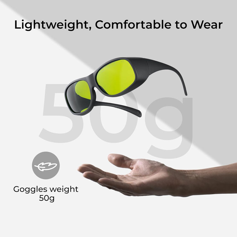 xTool Laser Safety Glasses, Compatible with 316nm-450nm & 900nm-1080nm Laser, Including xTool F Series, F1 Ultra, F2 Ultra, F2 Ultra UV, S1, M1 Ultra, M1, D1 Pro, 50g Lightweight Design