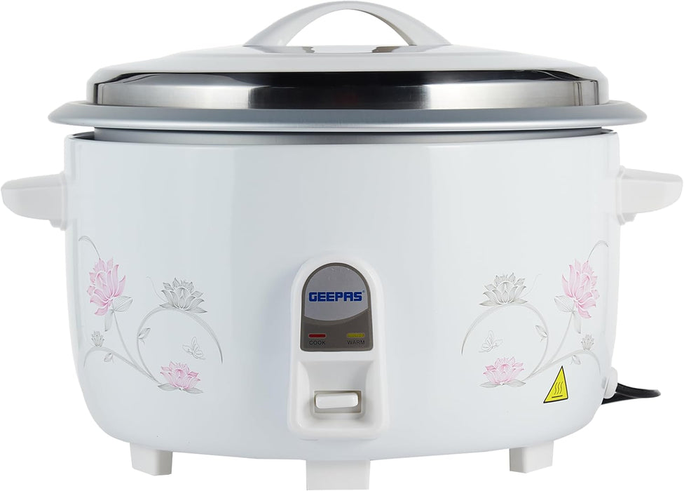 Geepas GRC4322 8.0L Electric Rice Cooker | 2500W Non-Stick Inner Pot, Automatic Cooking, Easy Cleaning, High-Temperature Protection - Make & Steam Healthy Food Vegetables