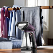BLACK+DECKER Handheld Garment Steamer, 1500W, 21g/min Steam, 40s Fast Heat-Up, Universal Bottle Adaptor, 260ml Detachable Tank, Purple, HST1500-B5 - 1500 W