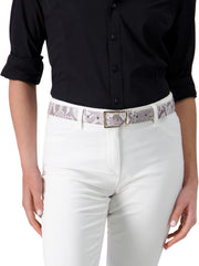 Women's Reversible Belt Belt - Grey/White Dress