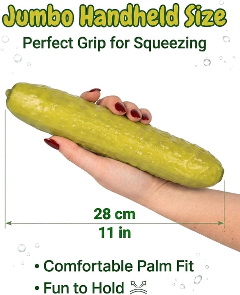 SLEEPHEAD11in Pickle Squishy, Jumbo Squishy Pickle Giant Big Realistic Pickle Moldable Soft Squishys Slow Rising Stress Ball for Anxiety Stress Party Favor for Adults