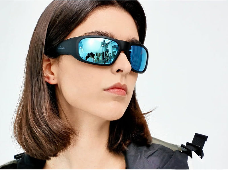 OhO sunshine Smart Glasses Unisex,Polarized Sunglasses with Bluetooth Speaker,Athletic/Outdoor UV Protection and Voice Control