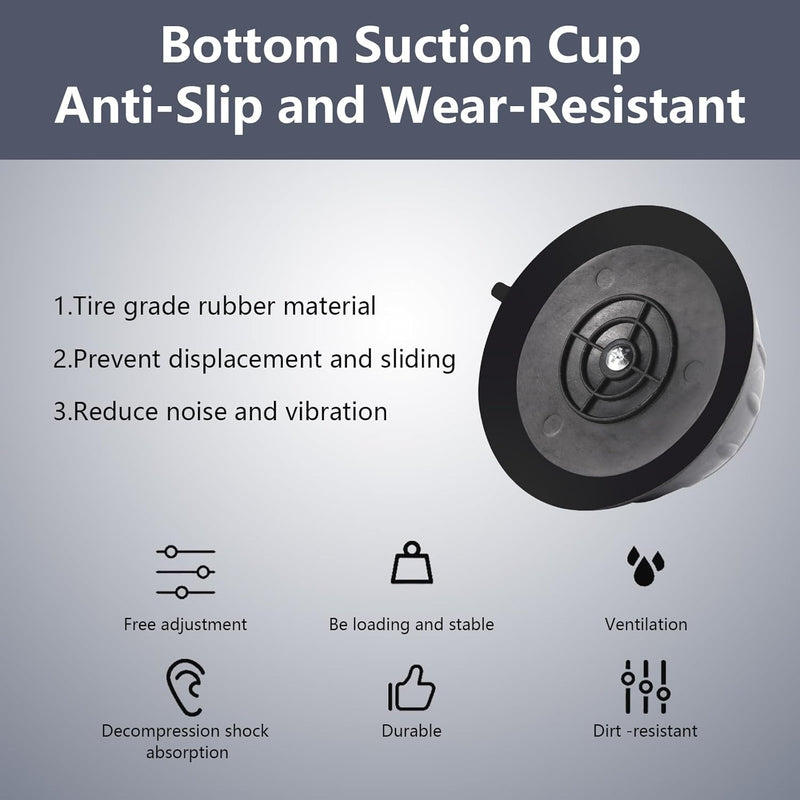 Funnytek 4PCS Washing Machine Feet Pads, Rubber Non-Slip Mats, Shock and Noise Cancelling Anti-Vibration Mat, Anti Slip Vibration, Rubber Anti-Walk Feet Pads for Dryer, Washing Machine, Dishwasher