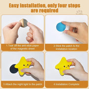 Cute Star Night Light for Kids Bedroom, SYOSI USB Rechargeable Dimmable Stars Lamp, Cute Silicone Toddler Nightlight, Magnetic Nursery Decor, Sleep Light for Children Women Teen Girls Gift