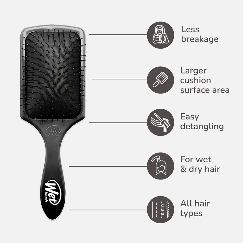 Wet Brush Paddle Detangler BrUSh Black, 1Ea, 1Count, 1 Count (Pack Of 1)