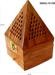 Saqoware Wooden Incence-Bakhoor Burner Pyramid shape Wooden Bakhoor Burner Medium Size