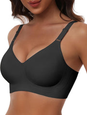 womens Ultimate Wireless Bra Full Coverage Bra - black
