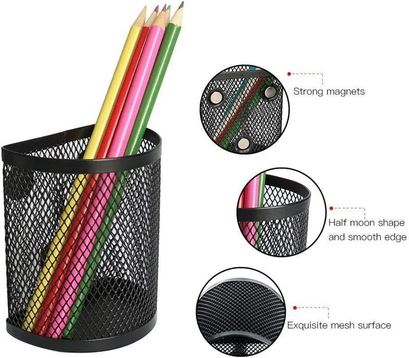 sddjqy Magnetic Pencil Holder - Locker Accessories, Magnetic Pen Holder for Refrigerator for Home School and Office, Black