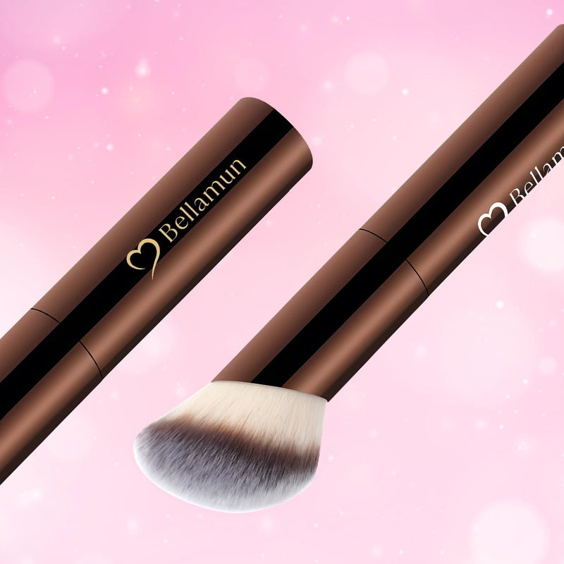 Bellamun Professional Makeup Brushes | Vegan & Cruelty-Free | High-Performance Tools for Foundation, Blush, Bronzer, Contour, Concealer & Powder Application (Dual Tip Pro Makeup Brush)