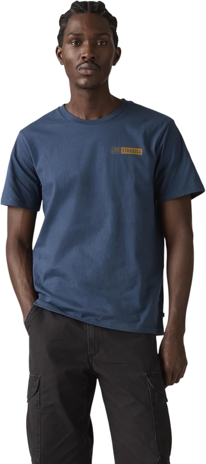 Mens Graphic Crewneck Tee classic - Blue
