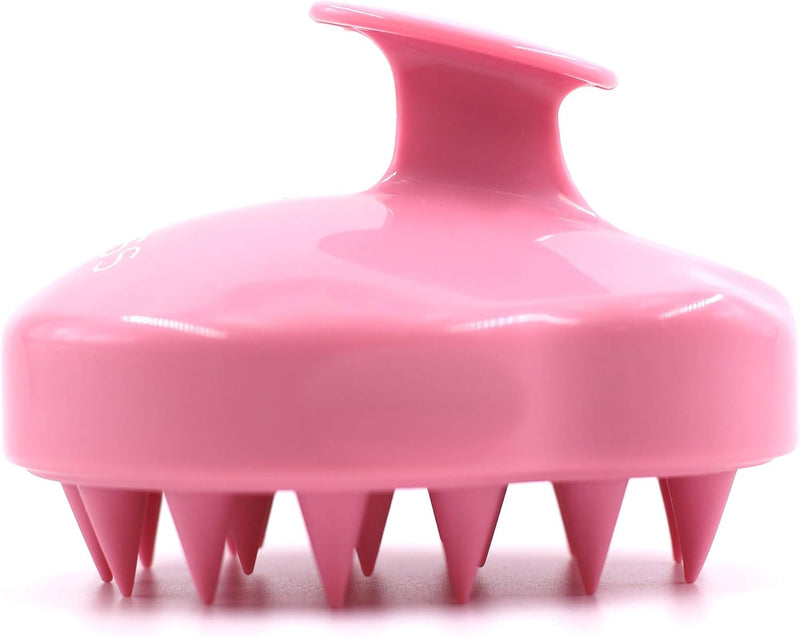 Ross Hair Scalp Massager Shampoo Brush with Soft Silicone Bristles Manual Head Massager, Pink