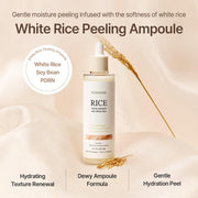 White Rice Exfoliating Ampoule, Gentle Daily Exfoliation & Moisture, Rice Ferment & Soy Oil, Smooth and Radiant Looking Complexion, Korean Skincare, 100 ml