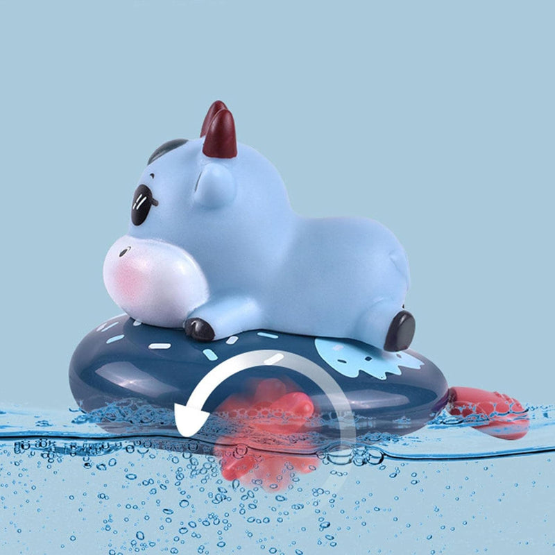 Children Bathing Toy,Float Wind-Up Baby Bath Toys Cow Swimming Pool Game Toy for Kids, Children | Cute Farm Animal Toy Water Jet Toy for Bathtub, Beach, Pool