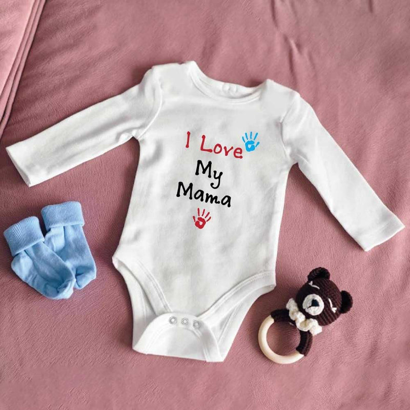 Pack of 2 Unisex Baby Romper with Mama and Papa Printed Design for Newborns,Infants, Toddlers Full Sleeve Jumpsuit Snap Closure for Easy Diaper Changes Ideal for Baby Shower