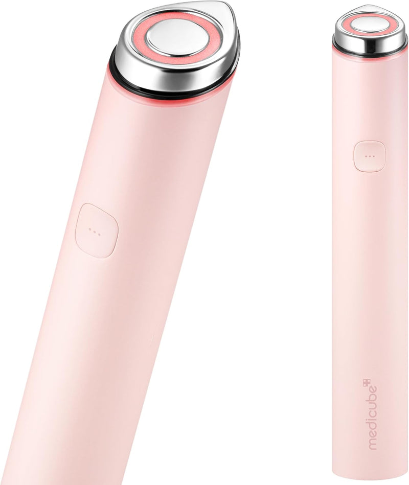 Mini Booster Pro Plus Facial Device for Radiant, Calming, and Bouncy-Looking Skin Red, Blue, Purple 3-Mode Portable Korean Skincare Device, At Home Care Pink