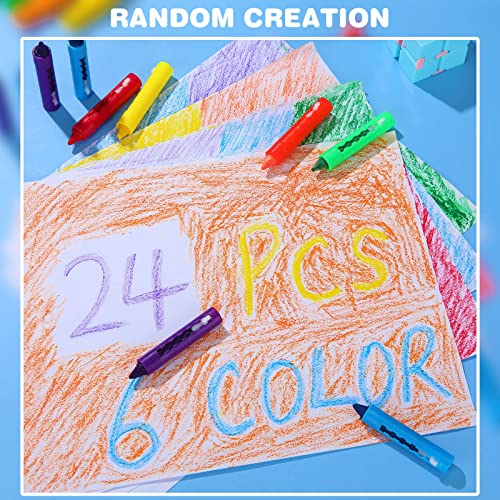 MAKINGTEC Crayons, Bath Washable Crayons Easy Clean Bathtime Crayons Colorful Bathtub Markers Toys Shower Crayons Bath Paint for Kids(24 Pieces )