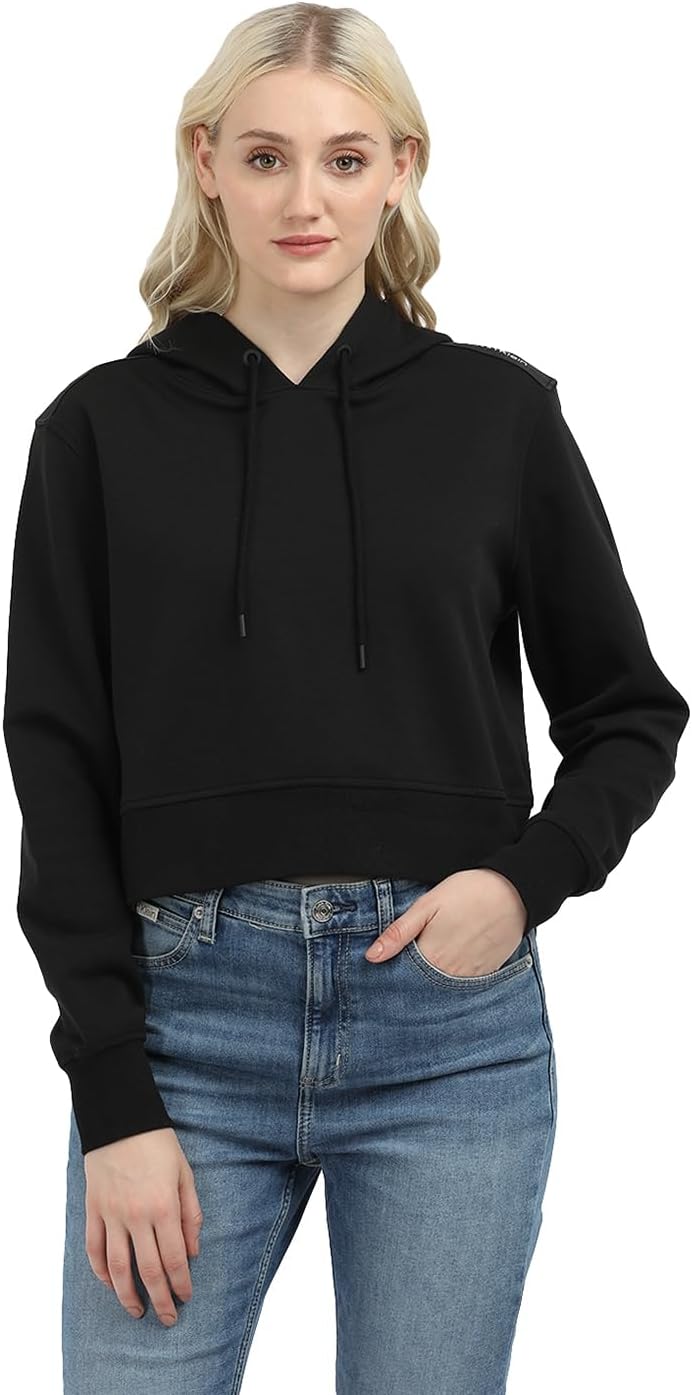 Women's Logo Elastic Hoodie J20j224691 Sweatshirt - Black (Ck Black)