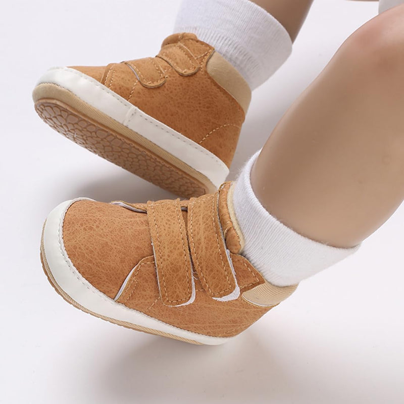 E-FAK Baby Shoes Boys Girls Infant Sneakers Non-Slip Rubber Sole Toddler Crib First Walker Shoes