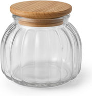 FITTO Cereal Dispenser Glass Jars with Lids Airtight Kitchen Storage Containers for Dry Food, Coffee Beans, Tea, Sugar, and Candy
