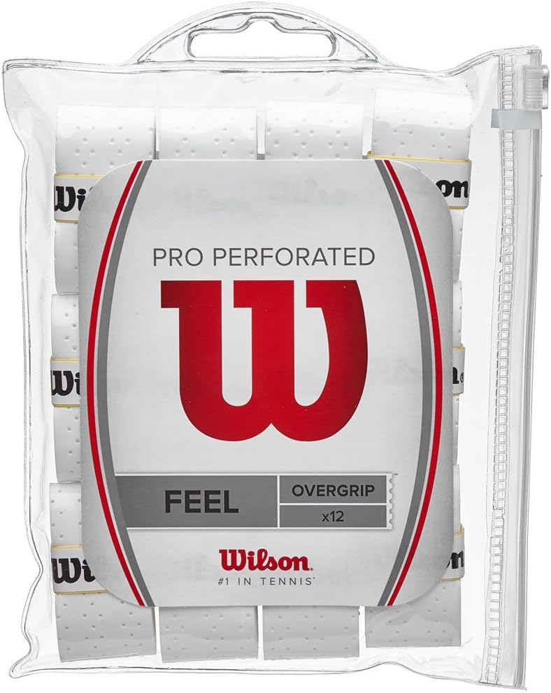 Wilson Unisex- Adult's Pro Perforated Tennis Racket Overgrip Pro Perforated - 2-WRZ4006WH