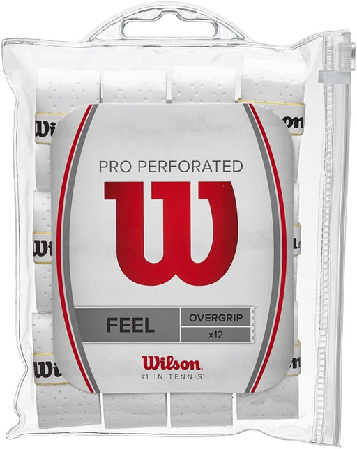 Wilson Unisex- Adult's Pro Perforated Tennis Racket Overgrip Pro Perforated - 2-WRZ4006WH