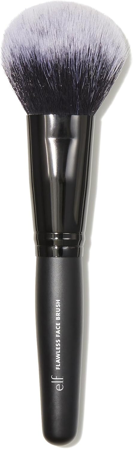 e.l.f. Flawless Face Brush, Vegan Makeup Tool For Flawlessly Contouring & Defining With Powder, Blush & Bronzer, Made With Cruelty-Free Bristles - Black 1 Count (Pack of 1)
