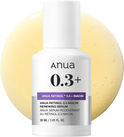 Retinol 0.3 Niacin Renewing Serum, For Anti-Aging with Hydration, Textured & Glass skin, 5% Niacinamide, Retinol For Face, Gentle for Beginner, Korean Skin Care, 30ml /1.01 fl.oz.