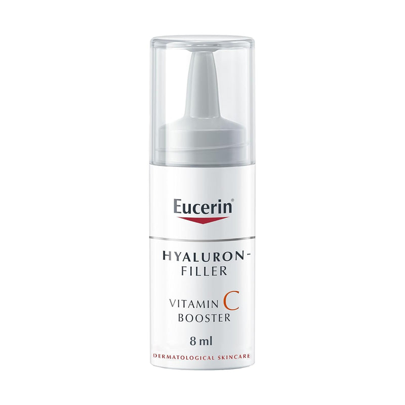 Eucerin Hyaluron Filler Anti-Aging Face Serum Vitamin C Booster with Hyaluronic Acid, Plumps up Deep Wrinkles, For Fresh and Radiant Skin, Suitable for All Skin Types, 8ml