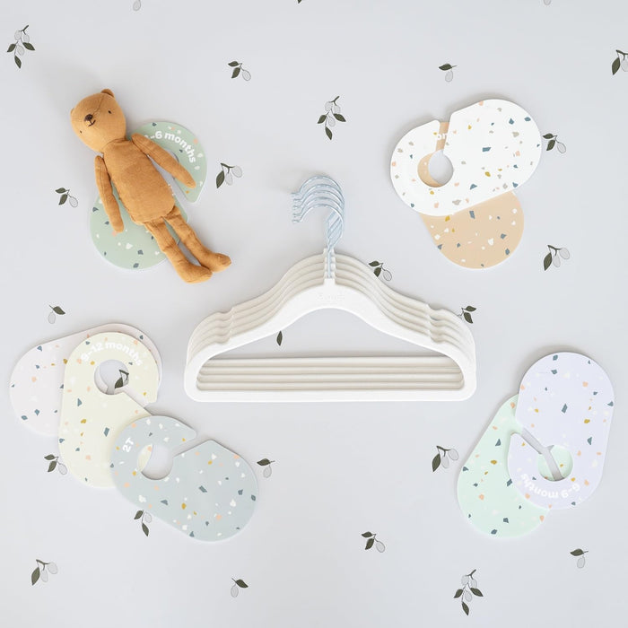 3 Sprouts Baby Hangers, Non-Slip Velvet Hangers, Kids Hangers - Pack of 15 - Pink