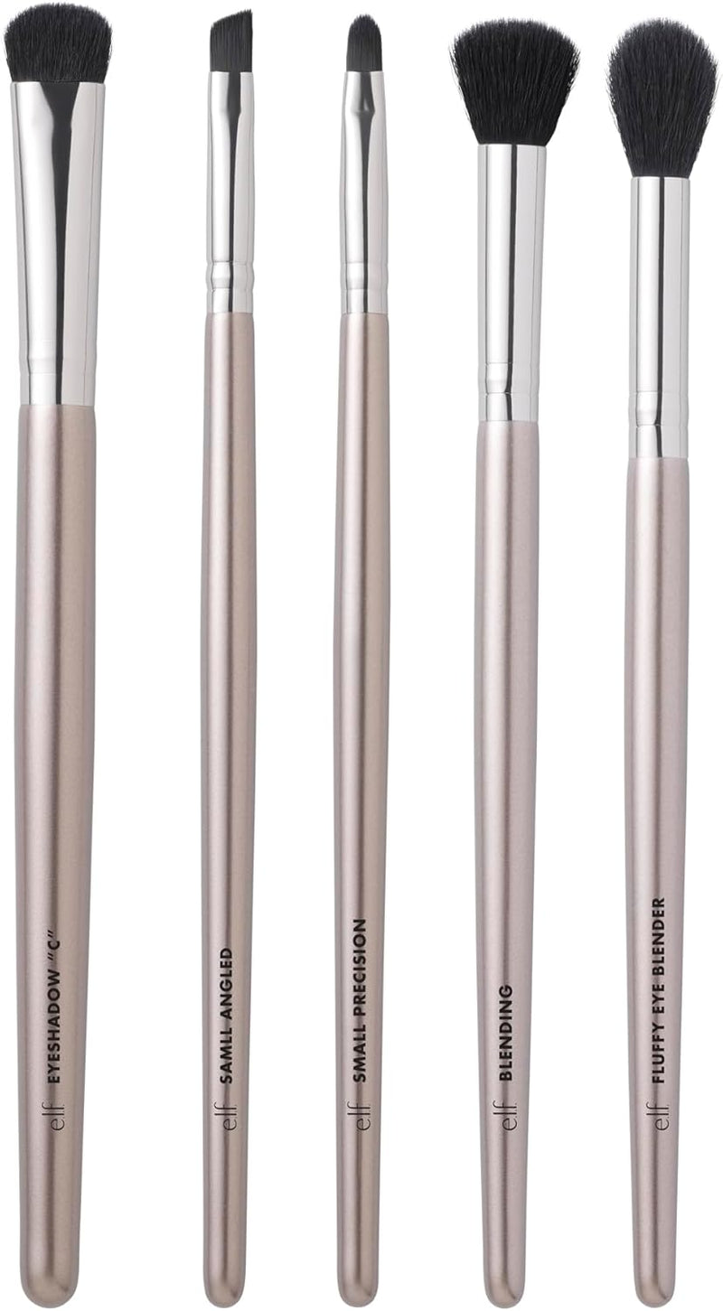 E.L.F. Smoky Eye Brush Kit, 5 Vegan MakEUp Brushes, Flawlessly Blends Eyeshadow & Eyeliner