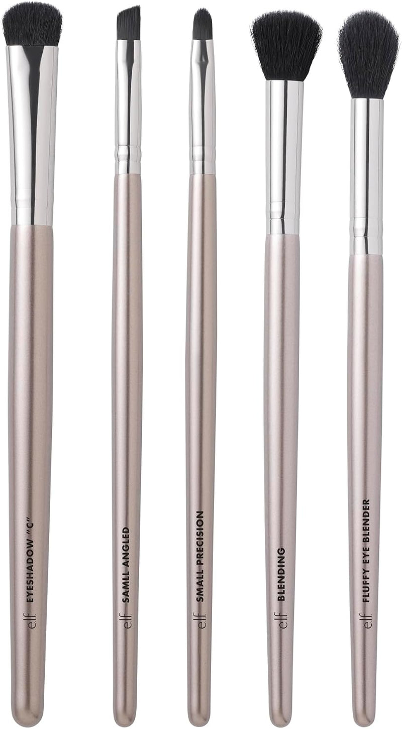 E.L.F. Smoky Eye Brush Kit, 5 Vegan MakEUp Brushes, Flawlessly Blends Eyeshadow & Eyeliner