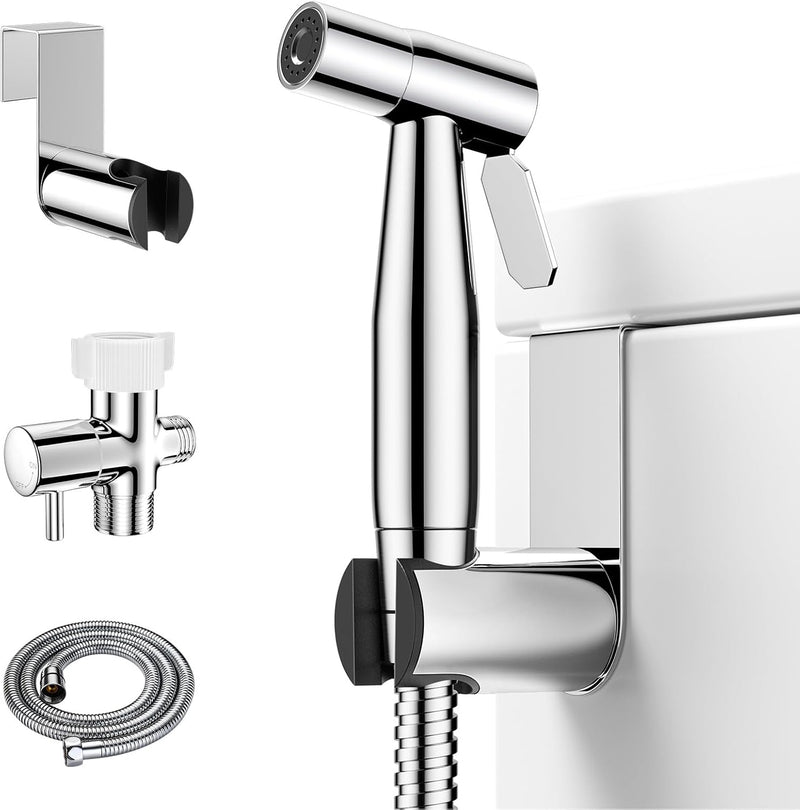 Arofa Black Bidet Sprayer, Handheld Bidet Sprayer for Toilet - Bidets for Existing Toilets Adjustable Water Pressure Control with Bidet Hose, Cloth Diaper Bidet Toilet Sprayer for Baby/Feminine Wash
