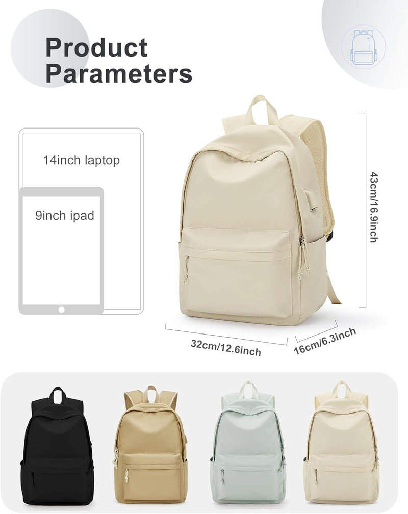 VECAVE Lightweight Casual Laptop Backpack Purse for Women,Travel Backpack with laptop compartment
