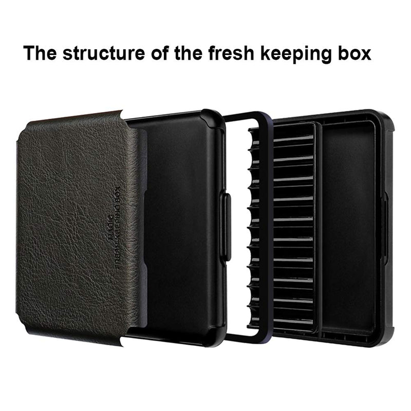 wonbest Storage Box for iQOS Heets and Accessories, PU Leather Case Traveling Cover Protective Pouch Bag (Black)