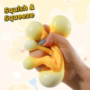 SLEEPHEAD Cheese Squishy Stress Ball 7cm Cute Cheese Block Fidget Toy for Anxiety Relief Soft Silicone Squeeze Cheese Squishy Toy for Adults Teens Desk Decor & Party Favor