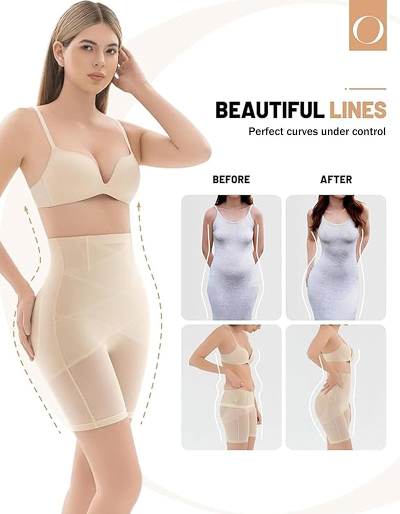 High Waist Slimming Shorts for Women Tummy Control Shapewear,Seamless Butt Lifter Thigh Slimmer Body Shaper,Waist Trainer Under Dress Panties for Weight Loss Workout Yoga