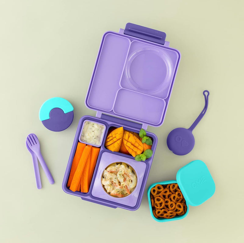 OmieBox Silicone Leakproof Snack Containers To Go, Food Storage Containers with Lid - BPA Free, Airtight, Dishwasher and Freezer Safe, Oven Safe - 9.4 ounces - Teal